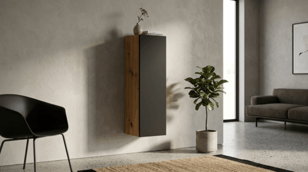 DUO 120 cm dąb artisan czarny mat