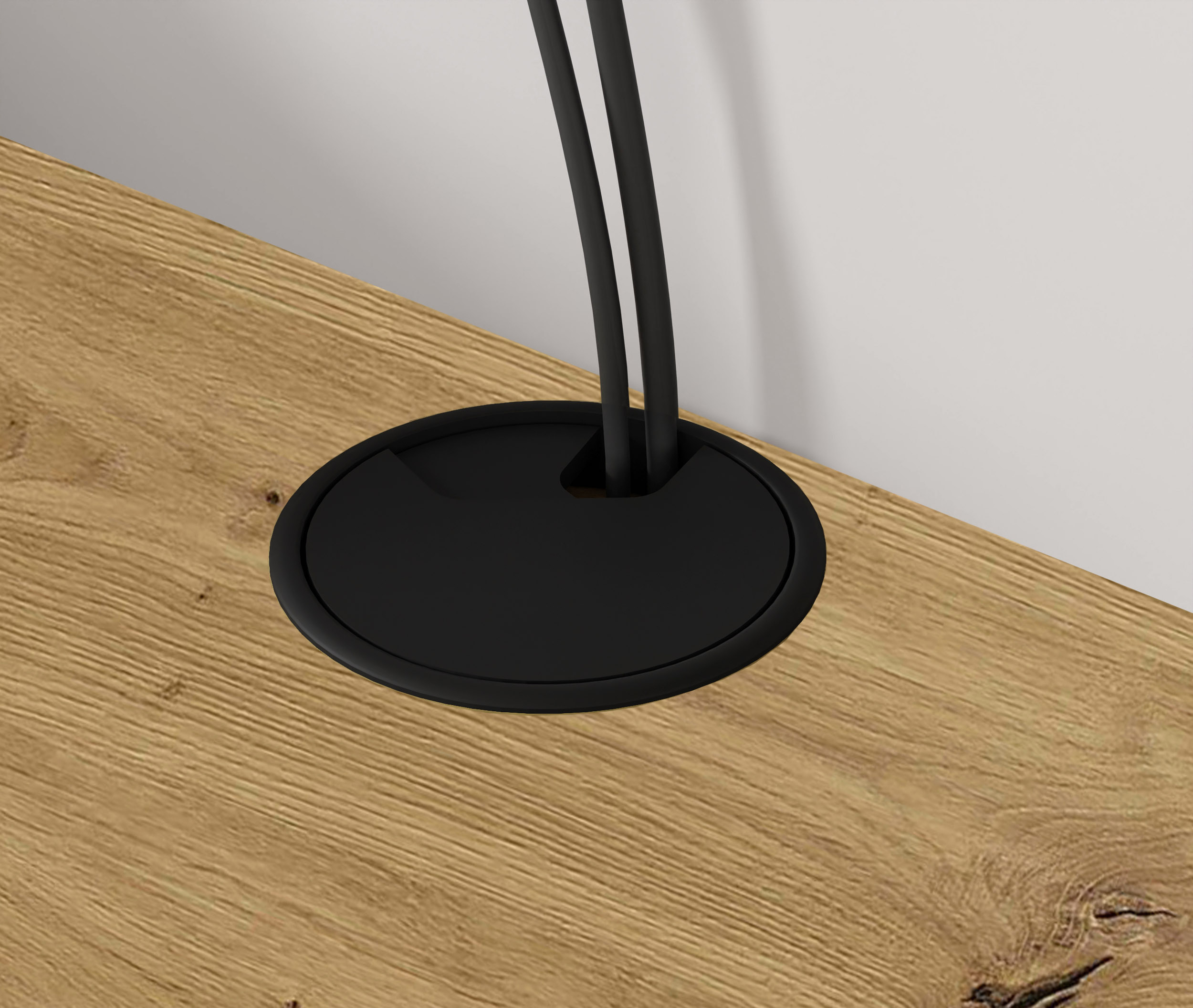 Szafka RTV ICARUS 156 pod telewizor wisząca obła dąb artisan / czarny mat - obrazek 4