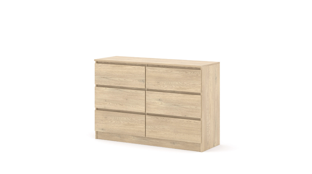 Komoda MAJA S6 120 cm dąb cremona
