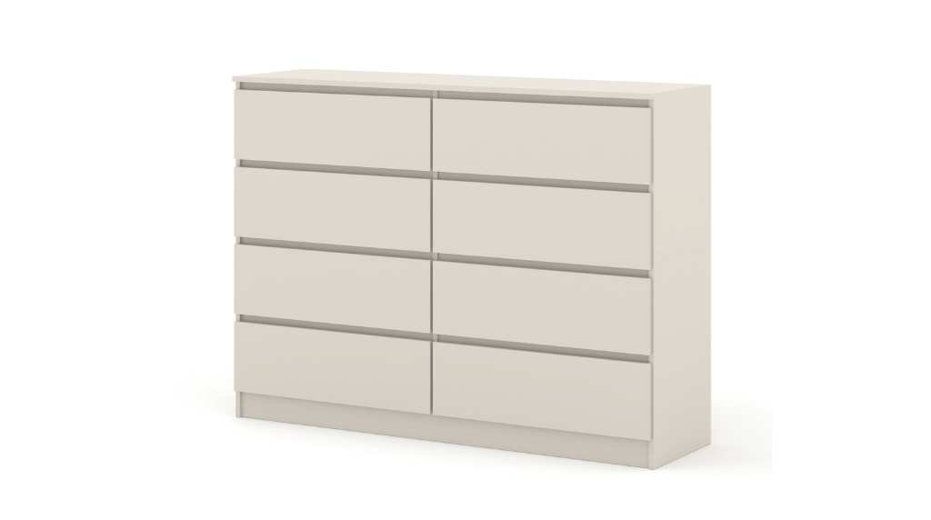 Komoda MAJA S8 140 cm kaszmir 8 szuflad