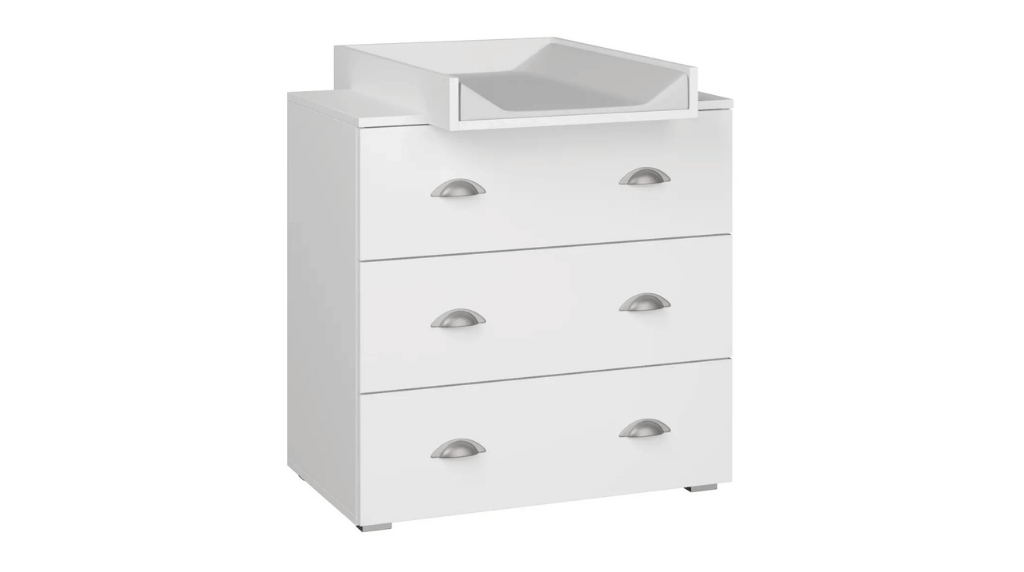 Komoda MIA 80 cm z przewijakiem biały mat