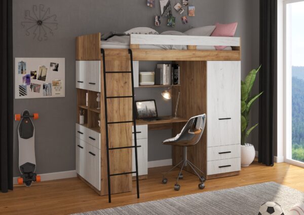 LEVEL L aranżacja bok craft złoty craft biały