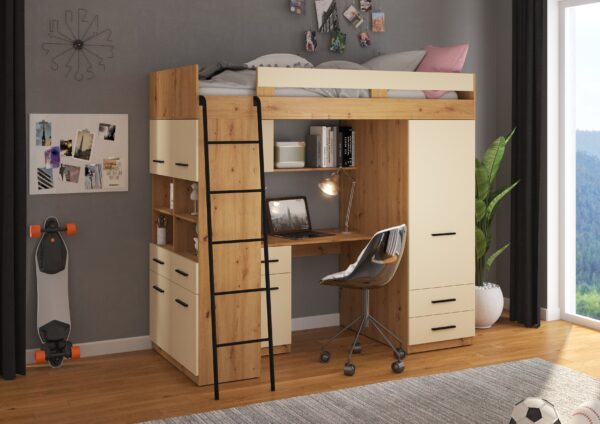 LEVEL L aranżacja bok dąb artisan krem