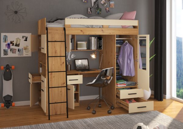LEVEL L aranżacja open dąb artisan krem