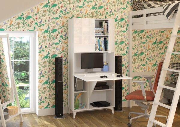 MEGAN 1 aranżacja 2 biały biały połysk open