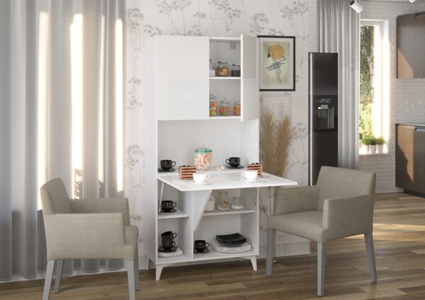 MEGAN 1 aranżacja 3 biały biały połysk open