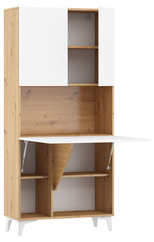 MEGAN 1 dąb artisan biały połysk open kopia