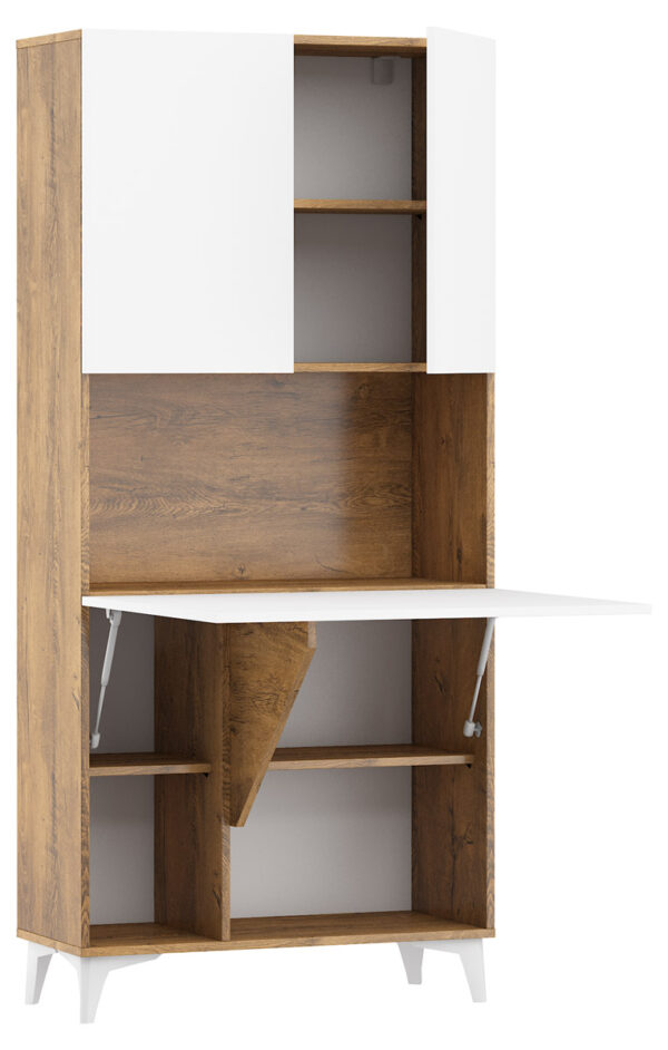 MEGAN 1 dąb burgundzki biały połysk open kopia