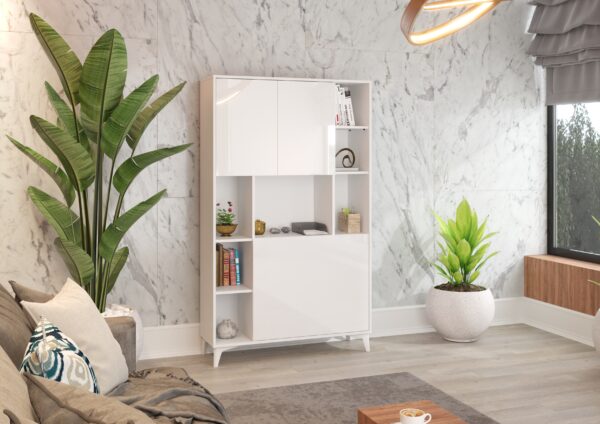 MEGAN 2 aranżacja 1 biały biały połysk