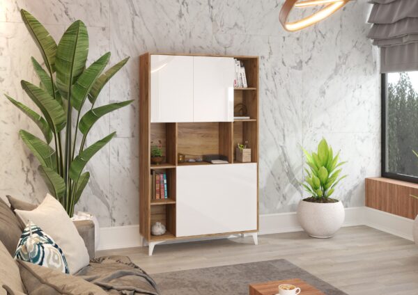 MEGAN 2 aranżacja 1 craft złoty biały połysk