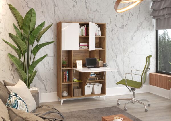 MEGAN 2 aranżacja 1 craft złoty biały połysk open