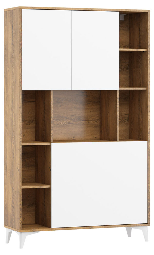 MEGAN 2 dąb burgundzki biały połysk kopia