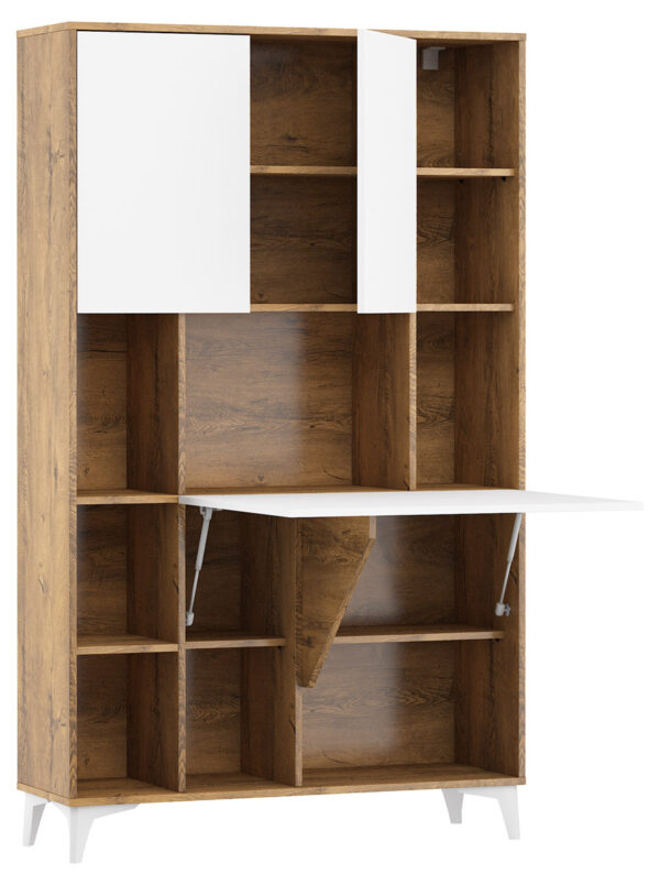 MEGAN 2 dąb burgundzki biały połysk open kopia