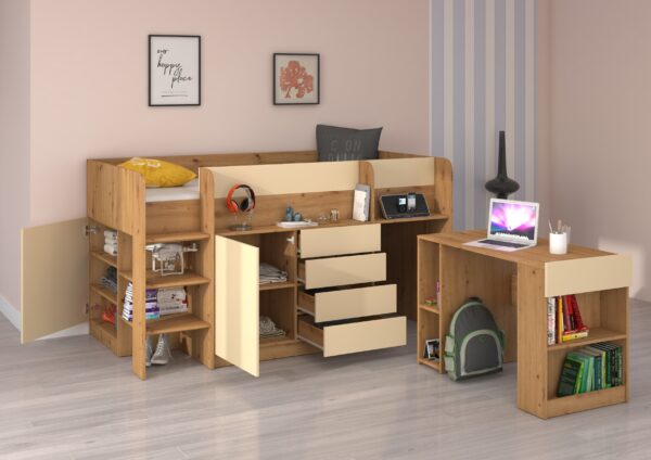 SMILE L aranżacja open 2 dąb artisan krem