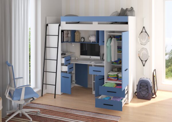 SMYK L aranżacja bok biały błękit niebieski open