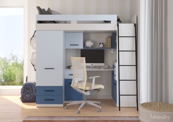 SMYK P aranżacja front biały błękit niebieski