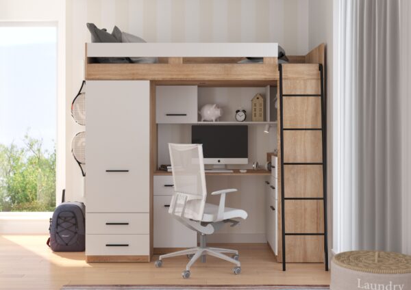 SMYK P aranżacja front sonoma jasna biały