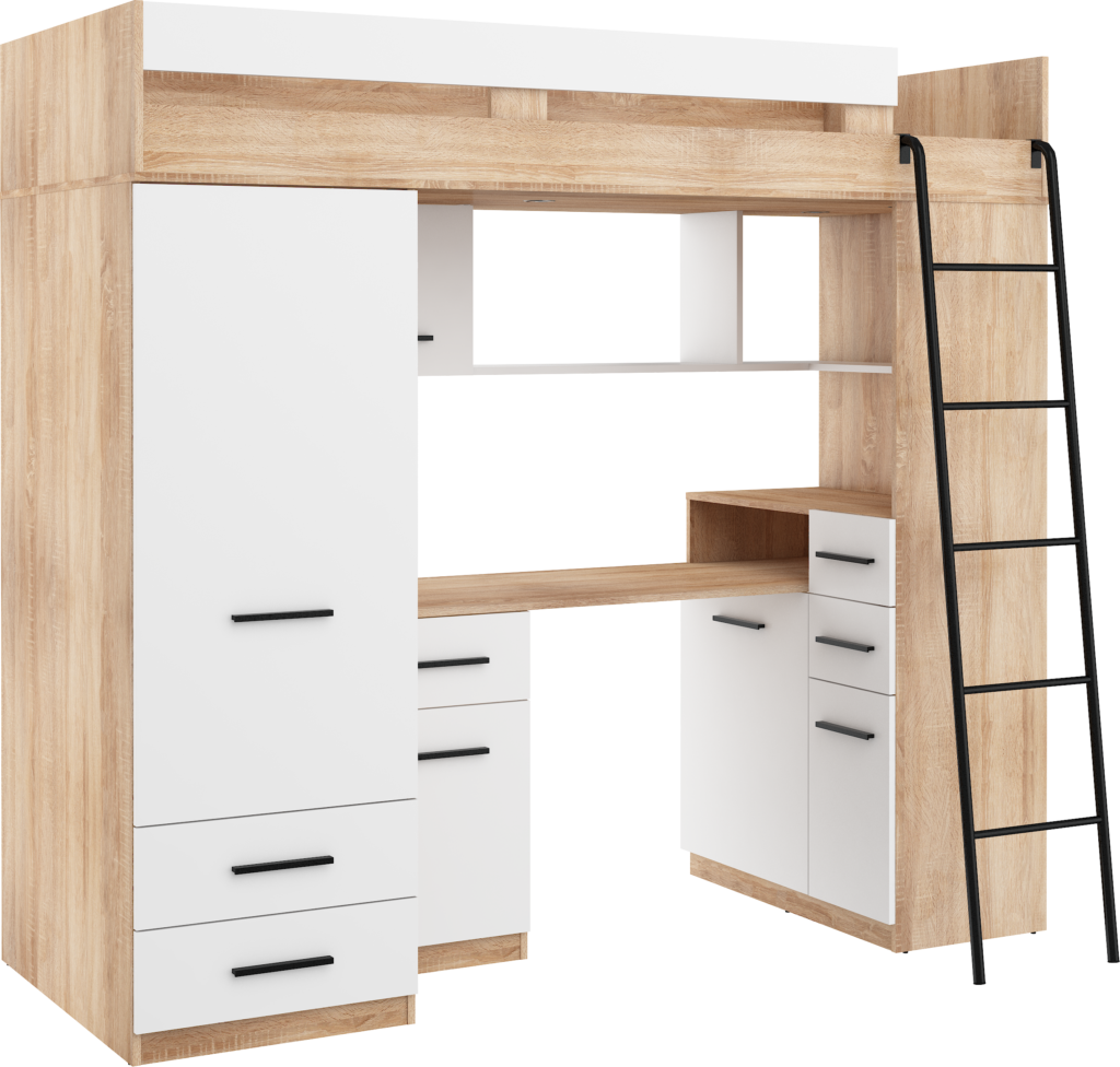 SMYK P sonoma jasna biały