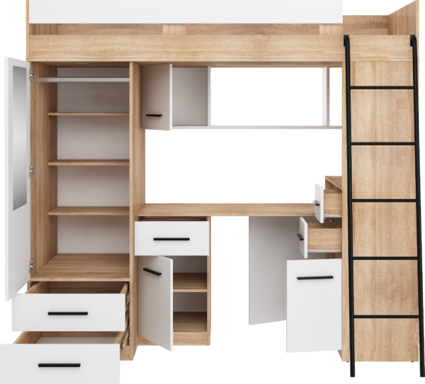 SMYK P sonoma jasna biały open