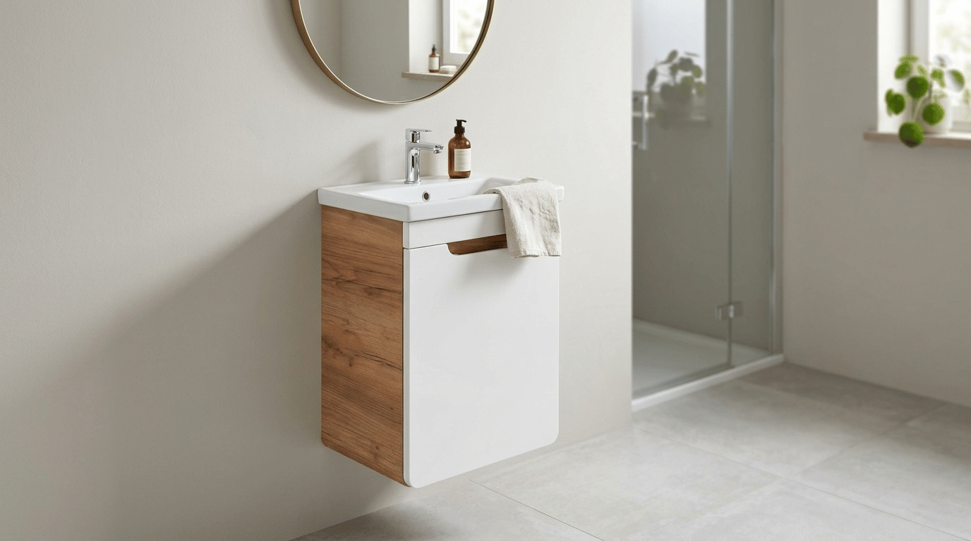 Szafka łazienkowa pod umywalkę 40 cm ARUBA WHITE wisząca 1D