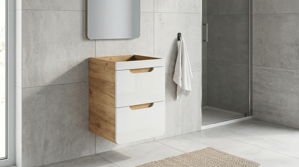 Szafka łazienkowa pod umywalkę 40 cm ARUBA WHITE wisząca 2S