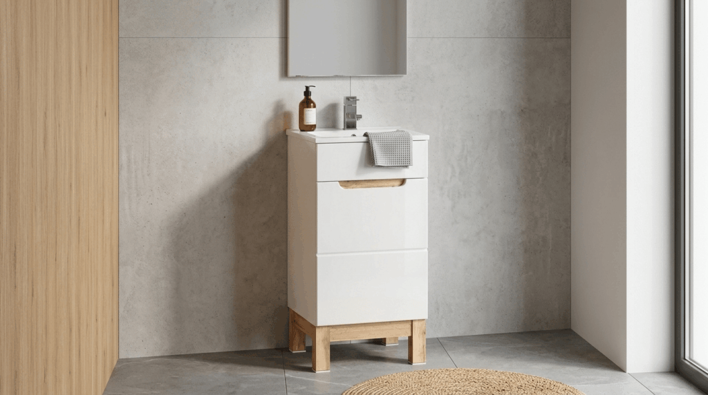 Szafka łazienkowa pod umywalkę 40 cm BALI White stojąca 1D
