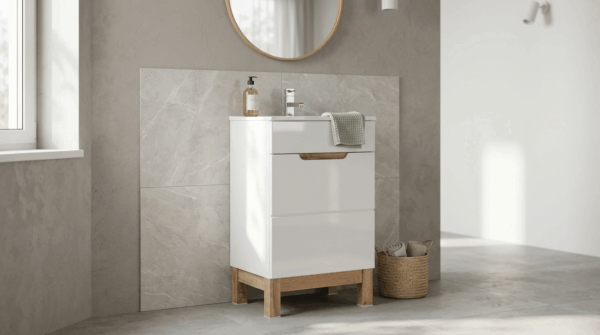 Szafka łazienkowa pod umywalkę 50 cm BALI White stojąca 1D
