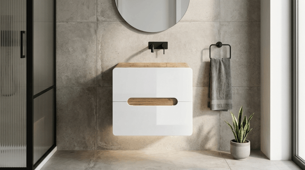 Szafka łazienkowa pod umywalkę nablatową 60 cm ARUBA WHITE wisząca 2S