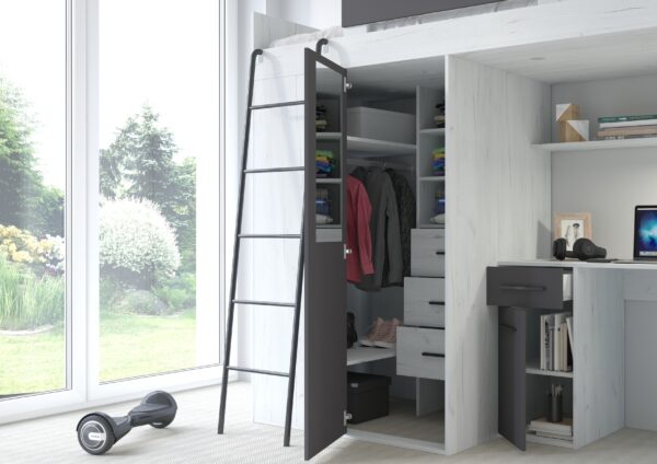 VERANA L aranżacja szafa craft biały grafit