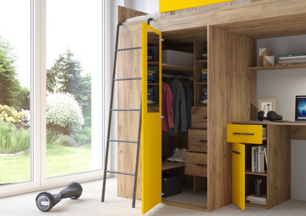 VERANA L aranżacja szafa craft złoty żółty