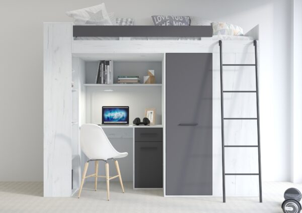 VERANA P aranżacja front craft biały grafit