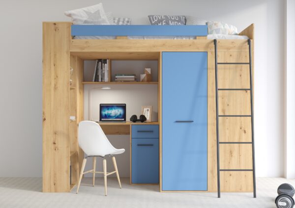 VERANA P aranżacja front dąb artisan niebieski