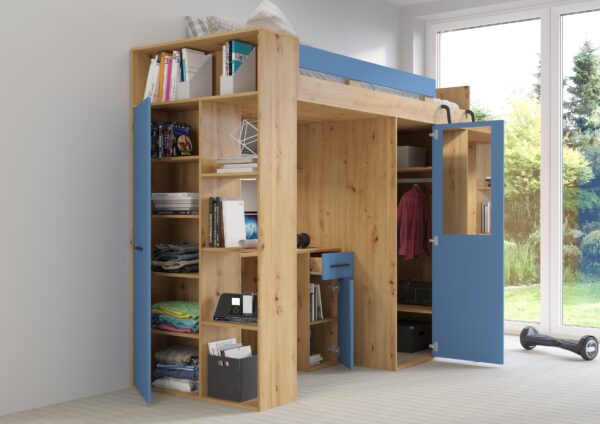 VERANA P aranżacja open dąb artisan niebieski