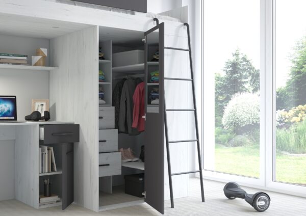 VERANA P aranżacja szafa craft biały grafit