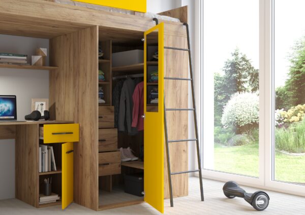 VERANA P aranżacja szafa craft złoty żółty