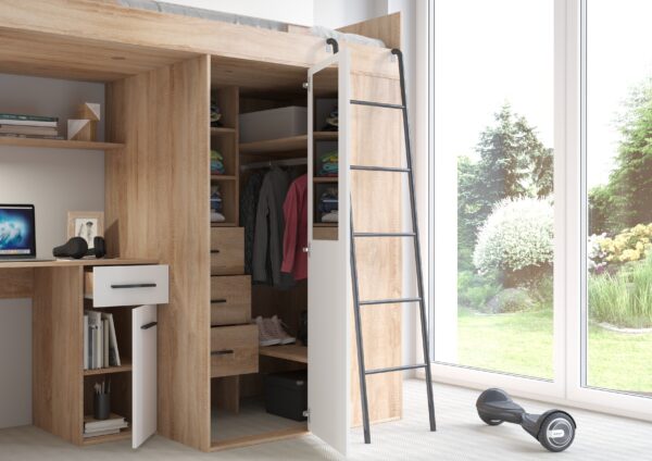 VERANA P aranżacja szafa sonoma jasna biały