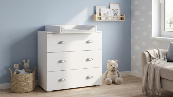 komoda mia 80 cm z przewijakiem bialy mat generated