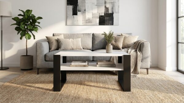 lawa stolik kawowy mondi 100x50 cm bialy mat generated