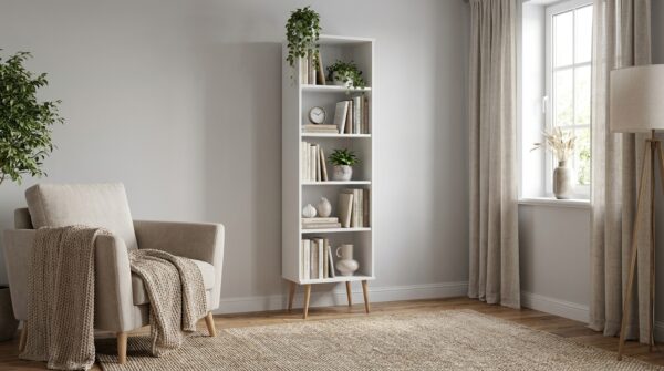 regal stojacy malibo 180 cm bialy mat generated