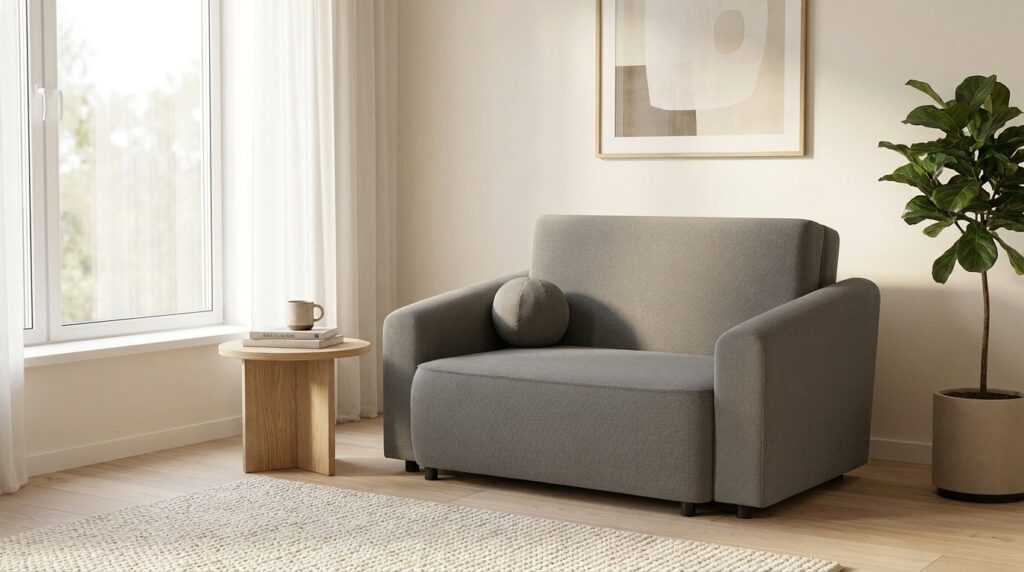 sofa rozkladana nesso 110 cm 1dl ciemnoszary generated