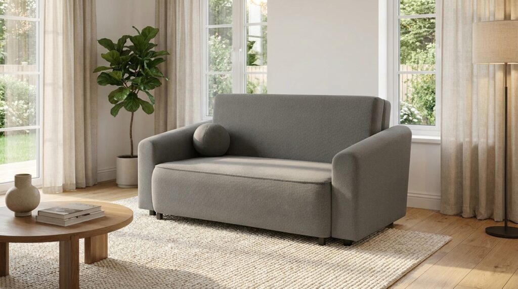 sofa rozkladana nesso 130 cm 2dl ciemnoszary