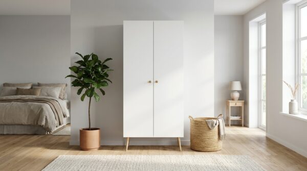 szafa dwudrzwiowa malibo 100 cm 2p drazek bialy mat generated