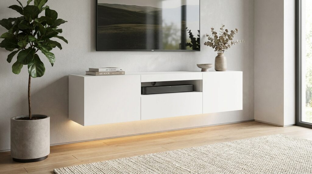 szafka rtv aura 150 cm bialy mat uniwersalna