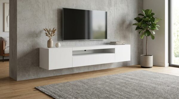 szafka rtv aura 200 cm bialy mat uniwersalna generated