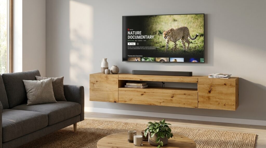 szafka rtv aura 200 cm dab artisan uniwersalna led