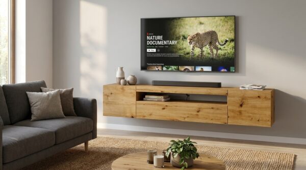 szafka rtv aura 200 cm dab artisan uniwersalna led