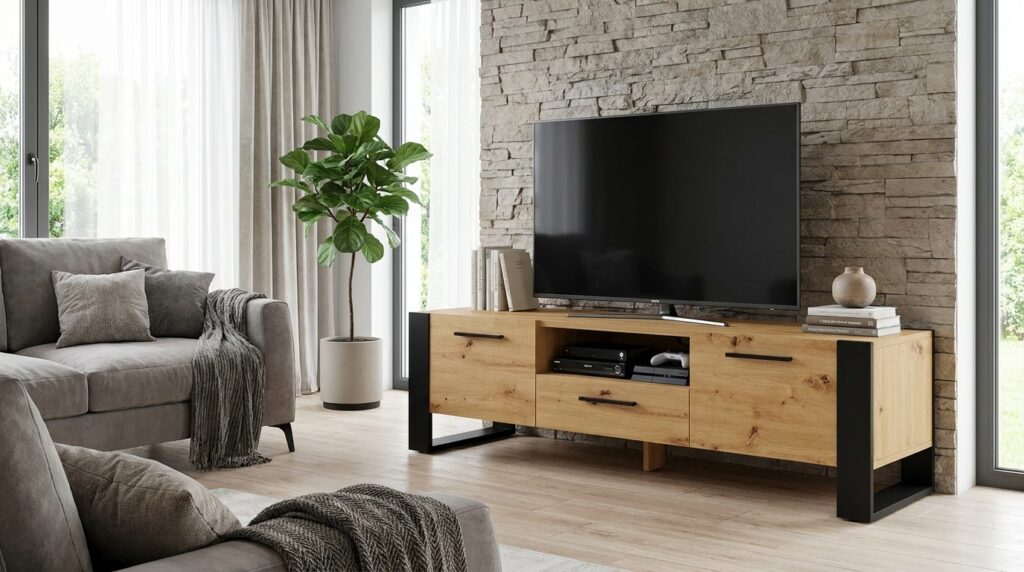 szafka rtv komoda nuka 160 cm dab artisan stojaca generated