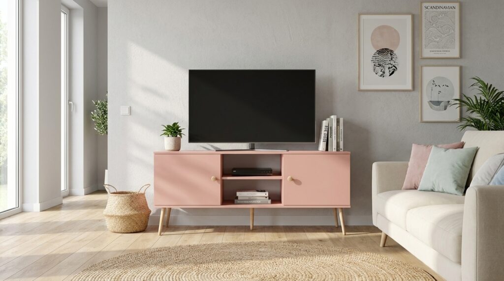 szafka rtv malibo 150 cm roz naturalny generated
