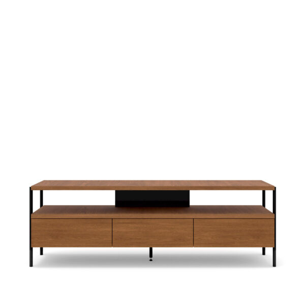 Szafka RTV PUFFIN 154 cm 3S czereśnia lakierowany fornir