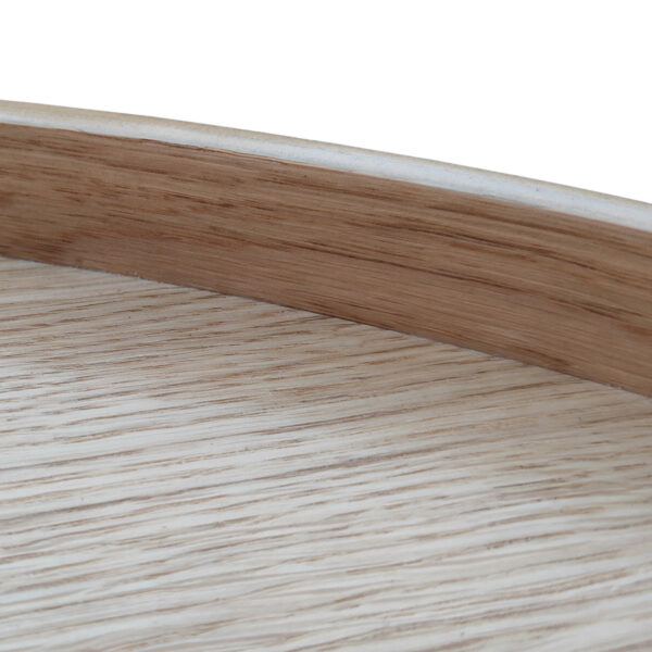 Stolik kawowy PUFFIN 84 cm dąb naturalny lakierowany fornir